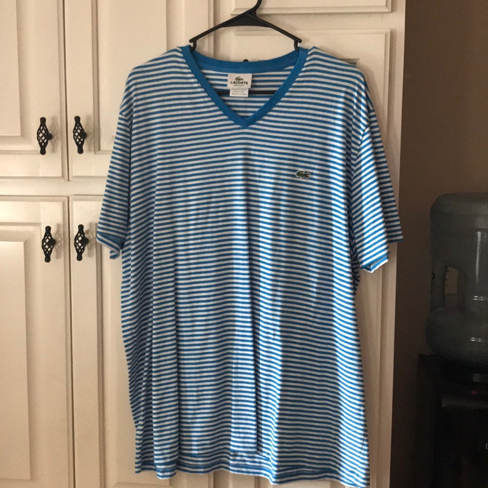 Lacoste blue stripe T-shirt